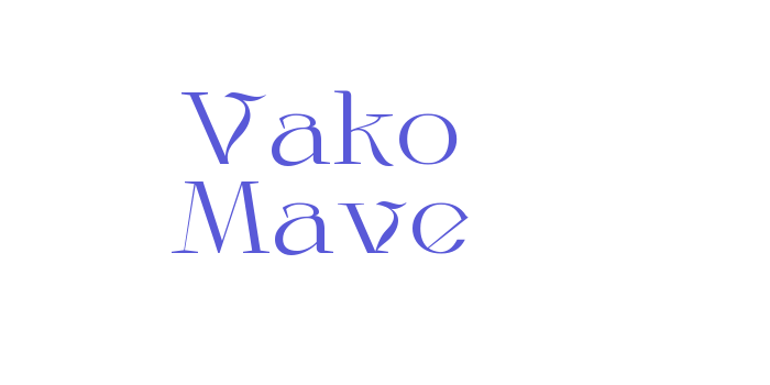 Vako Mave Font Download