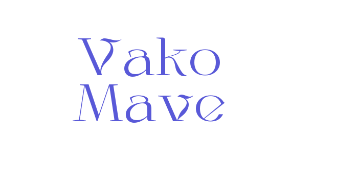 Vako Mave Font