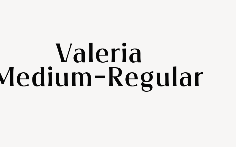 Valeria Medium-Regular Font