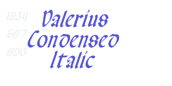 Valerius Condensed Italic font free