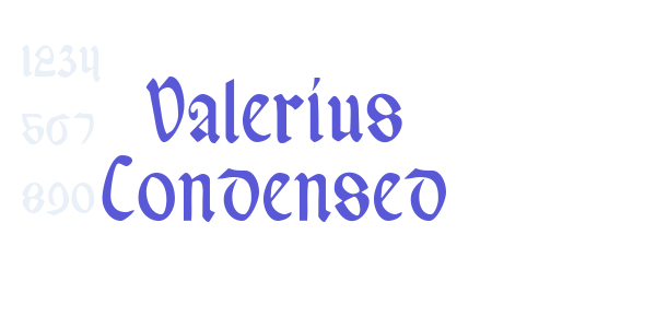 Valerius Condensed font free