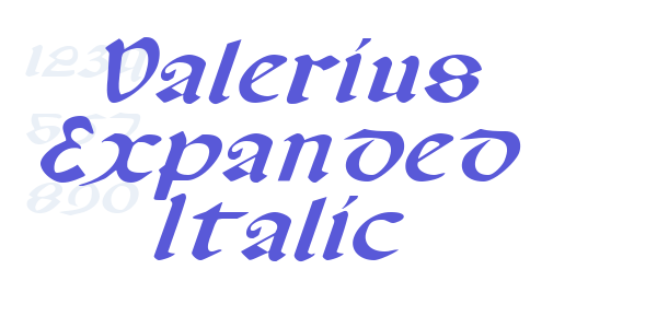 Valerius Expanded Italic font