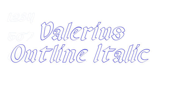 Valerius Outline Italic font free