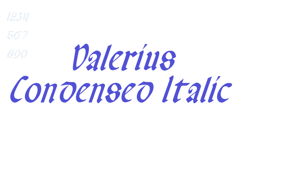 Valerius Condensed Italic-font-download