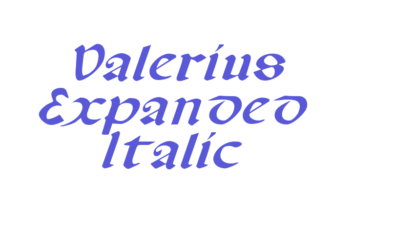 Valerius Expanded Italic Font Download