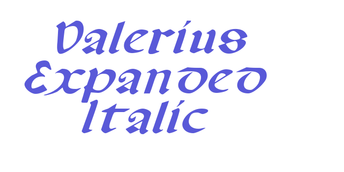 Valerius Expanded Italic Font Download