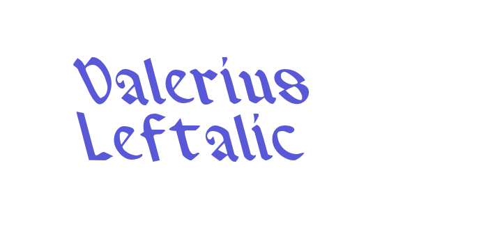 Valerius Leftalic Font Download