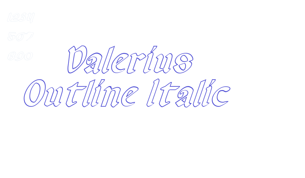 Valerius Outline Italic-font-download