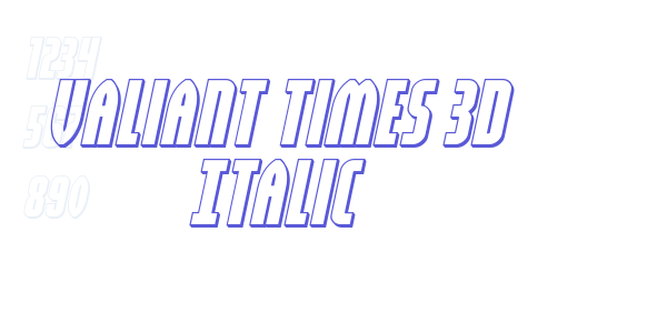 Valiant Times 3D Italic font free