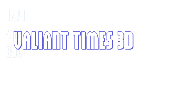 Valiant Times 3D font free