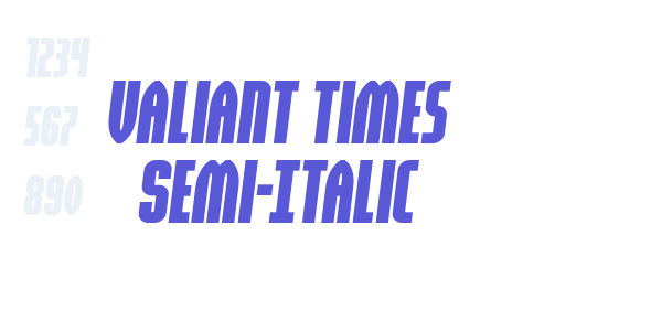 Valiant Times Semi-Italic font free