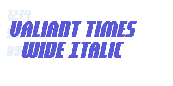 Valiant Times Wide Italic font free