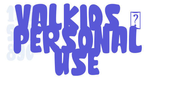 Valkids – Personal use font