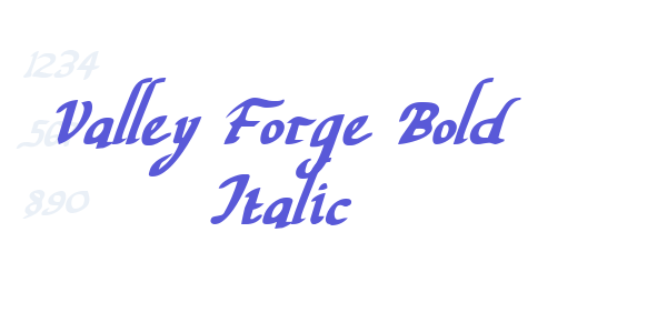 Valley Forge Bold Italic font free