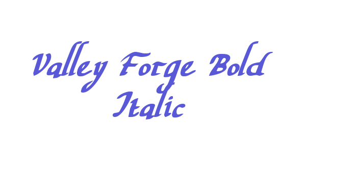 Valley Forge Bold Italic Font Download