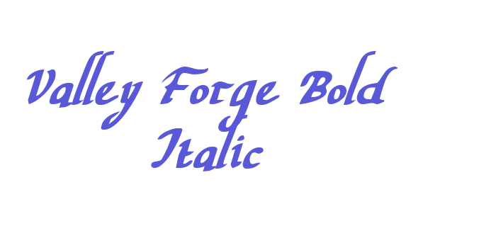 Valley Forge Bold Italic Font