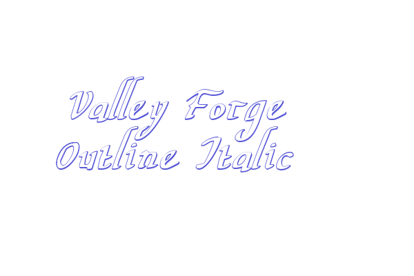 Valley Forge Outline Italic Font