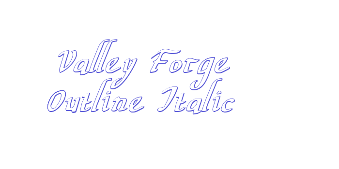 Valley Forge Outline Italic Font Download