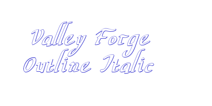 Valley Forge Outline Italic Font