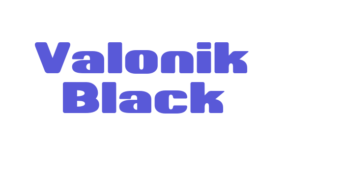 Valonik Black Font Download