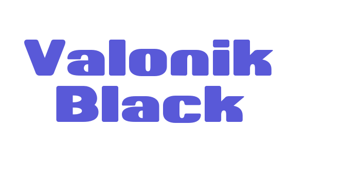 Valonik Black Font