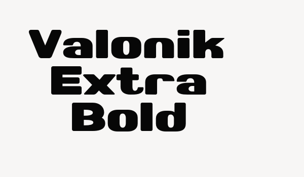 Valonik Extra Bold Font