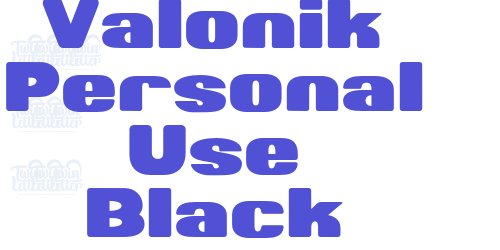 Valonik Personal Use Black-font-download