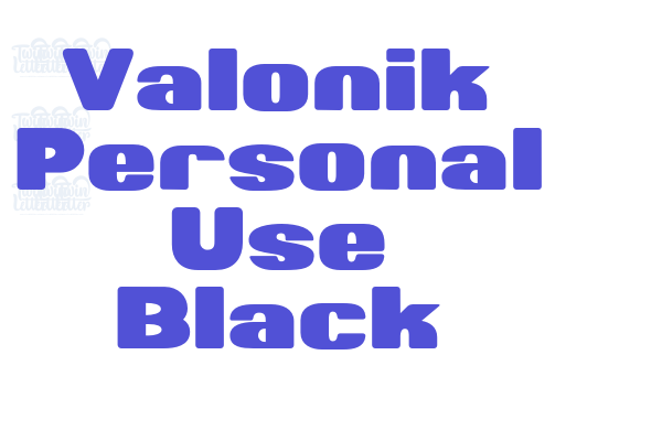 Valonik Personal Use Black