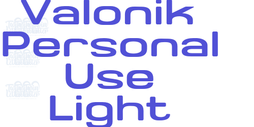 Valonik Personal Use Light-font-download