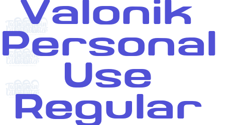 Valonik Personal Use Regular-font-download