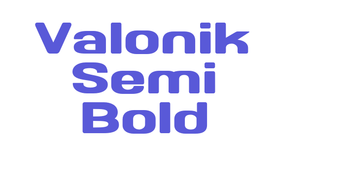 Valonik Semi Bold Font Download