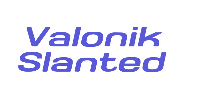 Valonik Slanted Font Download