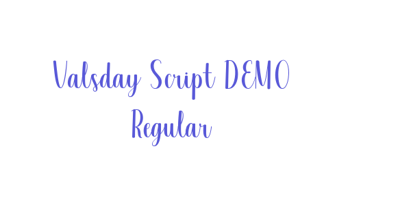 Valsday Script DEMO Regular font free