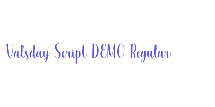 Valsday Script DEMO Regular Font Download