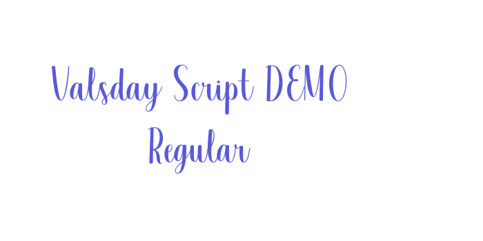 Valsday Script DEMO Regular Font