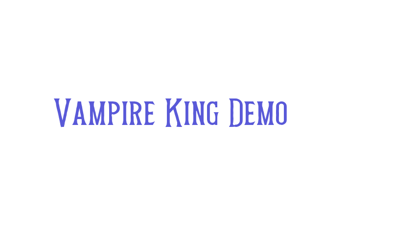 Vampire King Demo Font Download