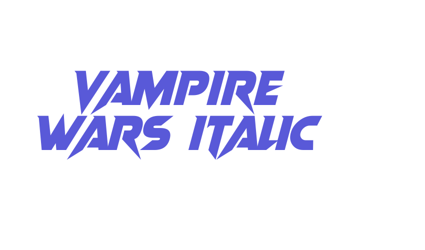 Vampire Wars Italic Font