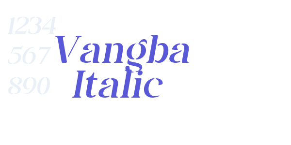 Vangba Italic font free