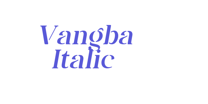 Vangba Italic Font Download