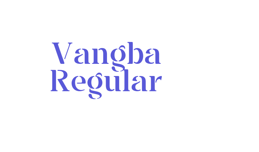 Vangba Regular Font Download