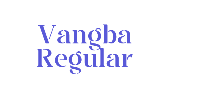 Vangba Regular Font Download