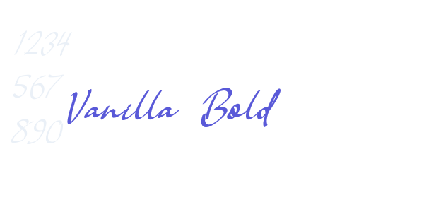 Vanilla Bold font