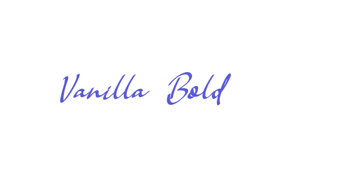 Vanilla Bold Font Download