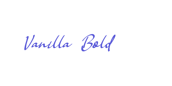 Vanilla Bold Font