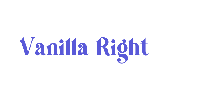 Vanilla Right Font Download