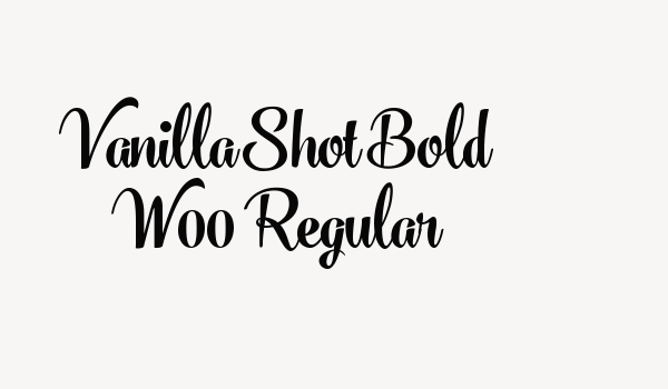 Vanilla Shot Bold W00 Regular Font