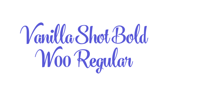 Vanilla Shot Bold W00 Regular Font Download