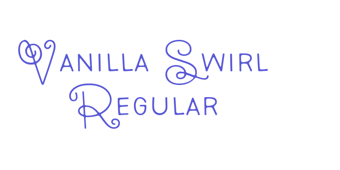 Vanilla Swirl Regular Font