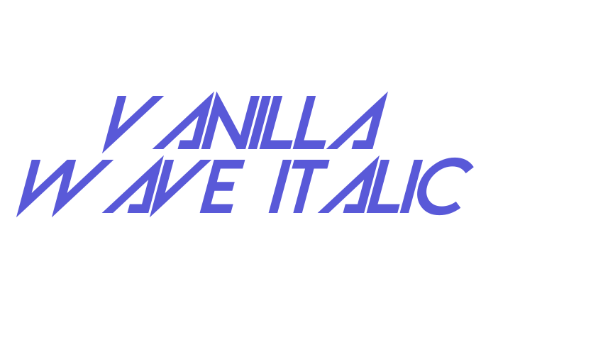 Vanilla Wave Italic Font Download