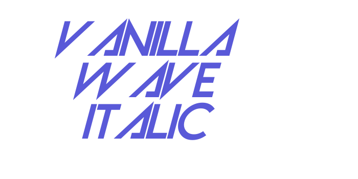 Vanilla Wave Italic Font Download